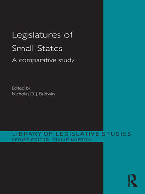 cover image of Legislatures of Small States